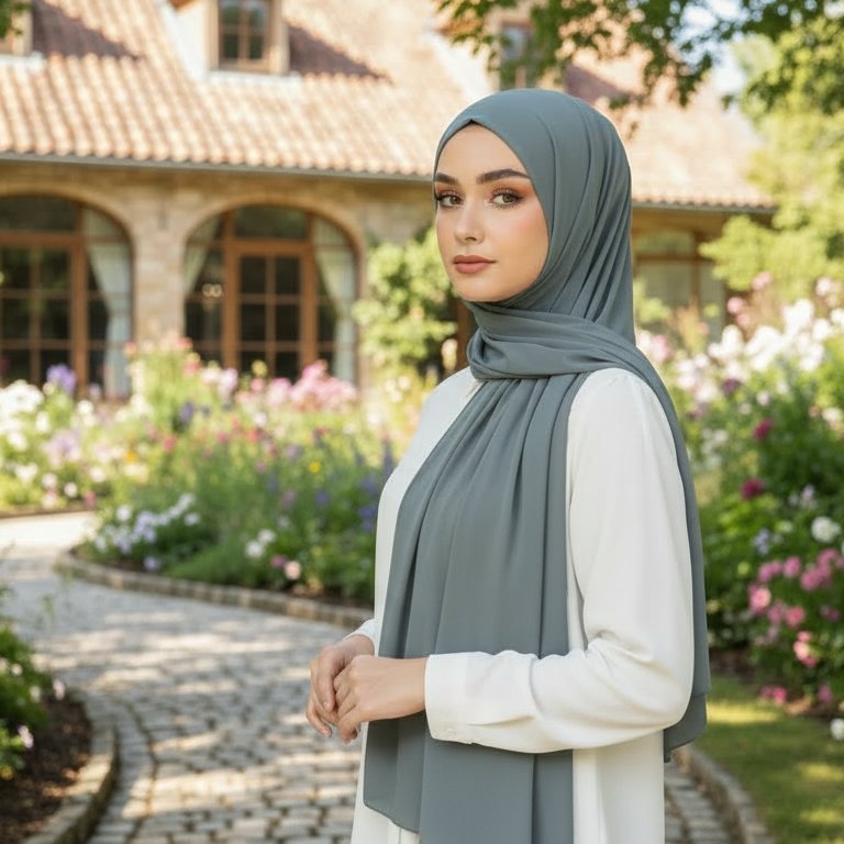 Hijab Shama Bleu Pétrole